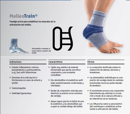 Vendaje activo para estabilizar los músculos de la articulación del tobillo
