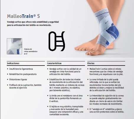 Vendaje activo que ofrece mas estabilidad y seguridad para la articulación del tobillo en movimiento