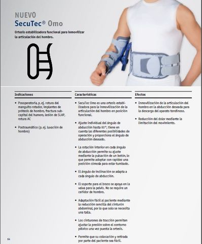 Ortesis estabilizadora funcional para inmovilizar la articulación del hombro